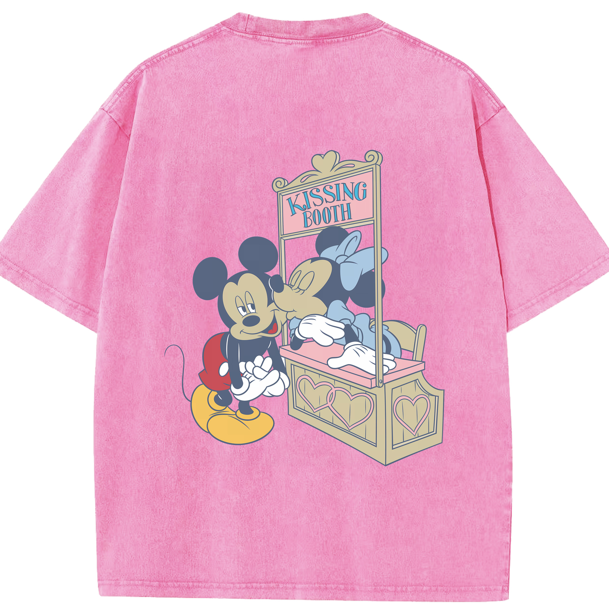 （画像用） ミッキーマウス Mickey Mouse 綿100% ヴィンテージ風 半袖Tシャツ（背面プリント）